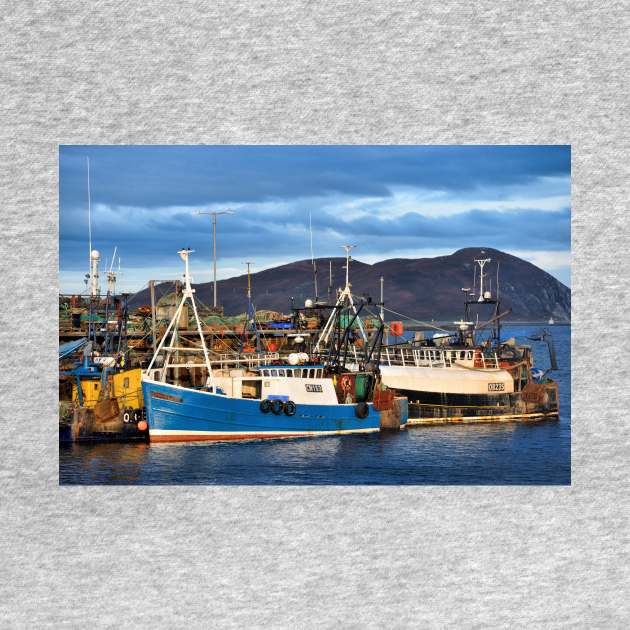 Fishing boats in evening light at Campbeltown, Scotland by richflintphoto